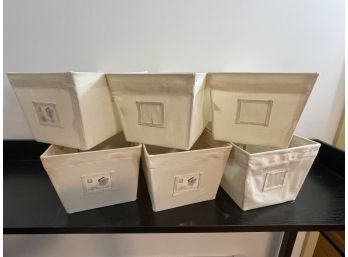 Set Of 6 Cloth Organizing Baskets