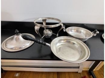 Gorgeous Silver Plate Tray And Server Lot 2