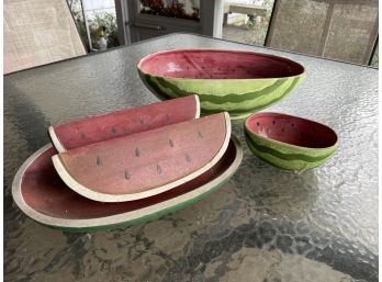 Patio Watermelon Serving Bowl Set
