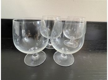 Set Of 4 Crystal Snifter Glasses