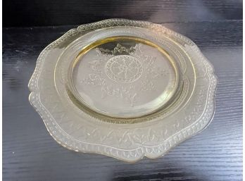 Antique Amber Glass Plate - Maybe Federal Glass