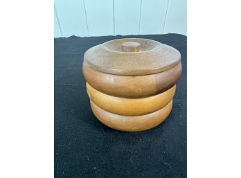 Vintage Hellerware Wood Stacking Bowl Set