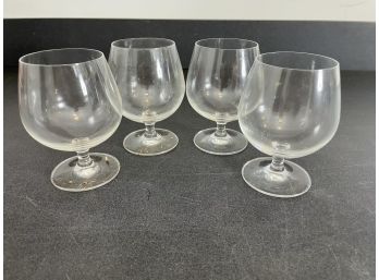 Set Of 4 Crystal Snifter Glasses
