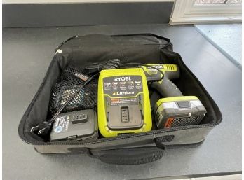 Ryobi Lithium Powered 12v Drill With Charger And Case