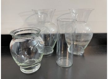 Glass Flower Vase Lot