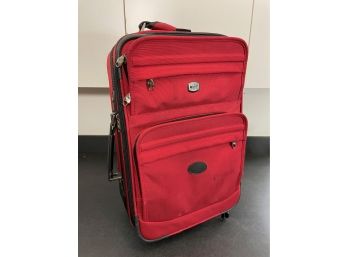 Small Red Suitcase With Rollers