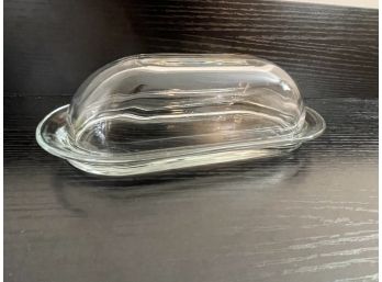 Vintage Glass Butter Dish