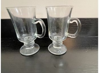 Pair Of Glass Coffee Mugs