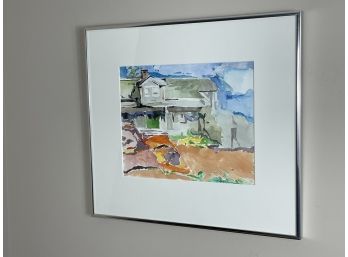 Artist Signed Watercolor 'lachat Homestead'