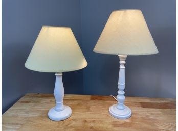 Pair Of Nice White Desk Lamps