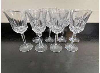 Set Of 8 Crystal Wine Goblets