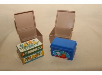 Four File Card/recipe Boxes