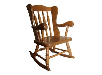 Vintage Childs Solid Wood Rocker