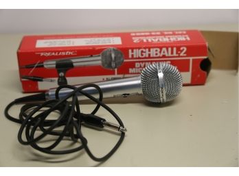 Realistic Highball-2 Dynamic Microphone With Original Box