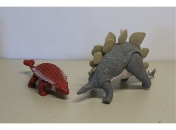 1987 Playschool Definitely Dinosaurs Lot Stegosaurus And Ankylosaurus