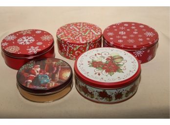 Five Cookie Tins