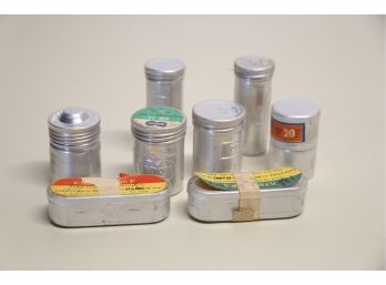 Lot 6 Assorted Vintage  Film Cans As Pictured