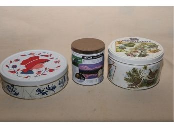 Three Vintage State Tins (two PA And AL)