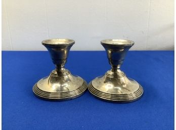 Sterling Weighted Candle Stick Holders