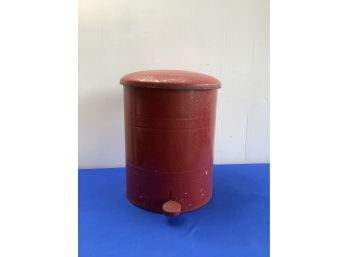 Red Vintage Hands Free Garbage Can