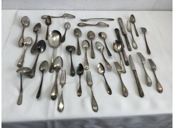 Mixed Silver Plate Flatware Lot