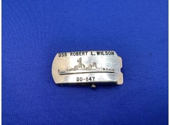 USS Robert L. Wilson DD-847 Belt Buckle