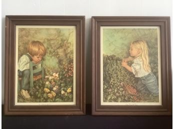 Boy And Girl Prints Signed Turner