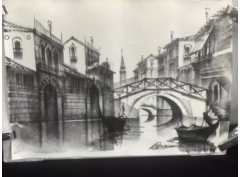 Signed Charcoal 2 Boats