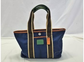 Blue Nylon Coach Bag