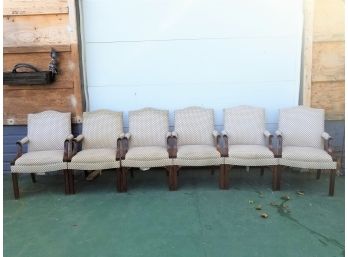 Six Highback Upholstered Chairs