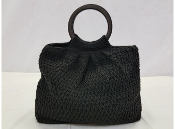 Liz Claiborne Black Knit Handbag