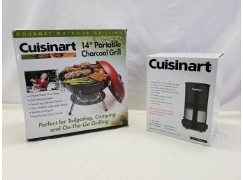 Cuisinart Portable Charcoal Grill And Four Cup Stainless Steel Carafe