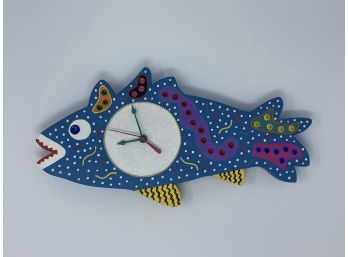 Outsider Art Fish Clock