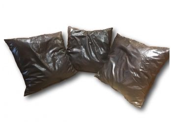 Group Of 3 Faux Leather Pillows By Soft Impression, 24' Square