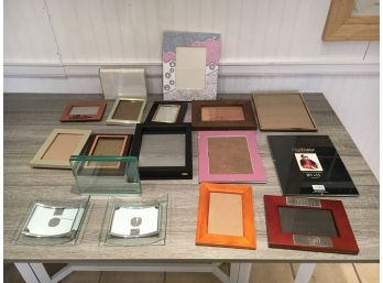 Large Lot Of Picture Frames Including A Signed Handmade Piece