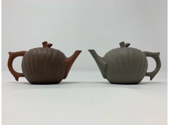 Pair Of Small Chinese Teapots, Signed Pieces