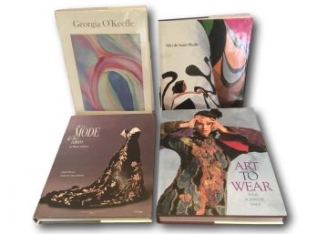 Group Of 4 Hardcover Large Size Coffee Table Books On Fashion, These Are $100 Retail Each