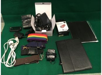 Lot Of Used Electronics And Accessories Including A Cell Phone And Garmin Gps