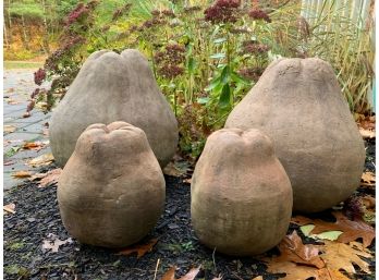 Group Of Four Ceramic Garden Sculptures, Two Large And Two Small