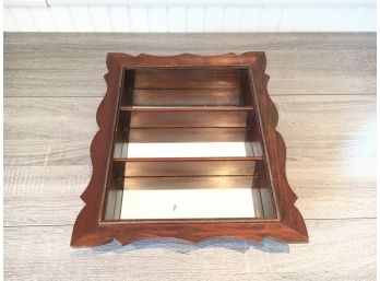 Hanging Wood Shelf With Mirrorback