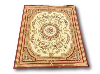 $7,000-$8,000 Retail, Persian Oriental Wool Rug Hand Stitched On Canvas, 8' 9' By 11' 10'