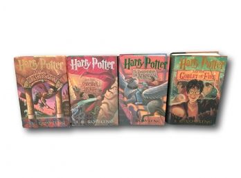 Set Of 4 Harry Potter First American Edition Book, Includes The First 4 Books, A Very Rare Set