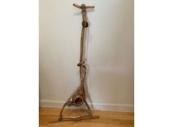 Hand Made Instrument With Rock And Shell Details, Great Decorative Piece