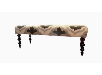 Upholstered Bench With Turned Legs