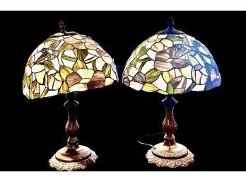 Pair Of Tiffany Style Lamps