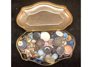 OLD TIN OF BUTTONS # 2