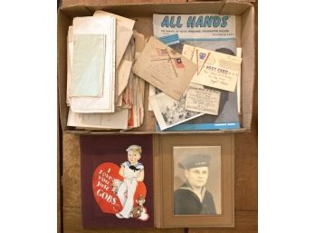 WW II NAVY PHOTOS, CARDS,  CORRESPONDANCE, LOVE LETTERS ETC