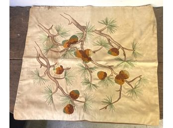 OLD TABLE COVER 'Features Pine Cones'