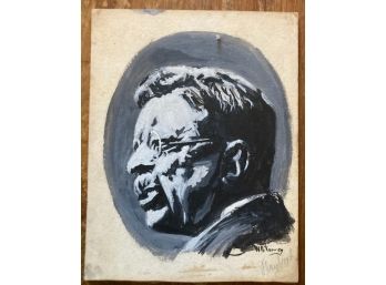 Signed Ink Painting Teddy Roosevelt?, Signed Torrey