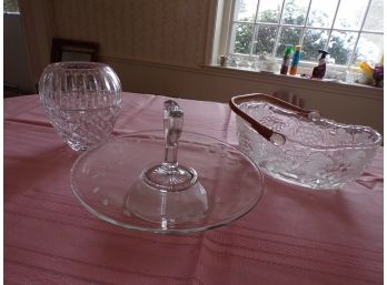 Lot Of Nice Etched Glass Pieces 3